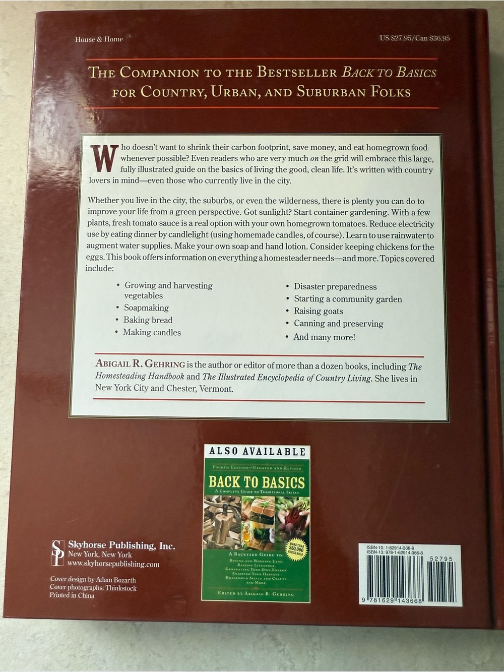 Homesteading Book - Red Hardcover - Picture 2 of 6